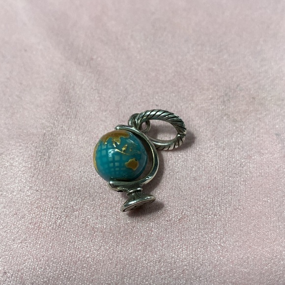 Silver Brighton Working Globe Dangle Charm - Picture 6 of 8